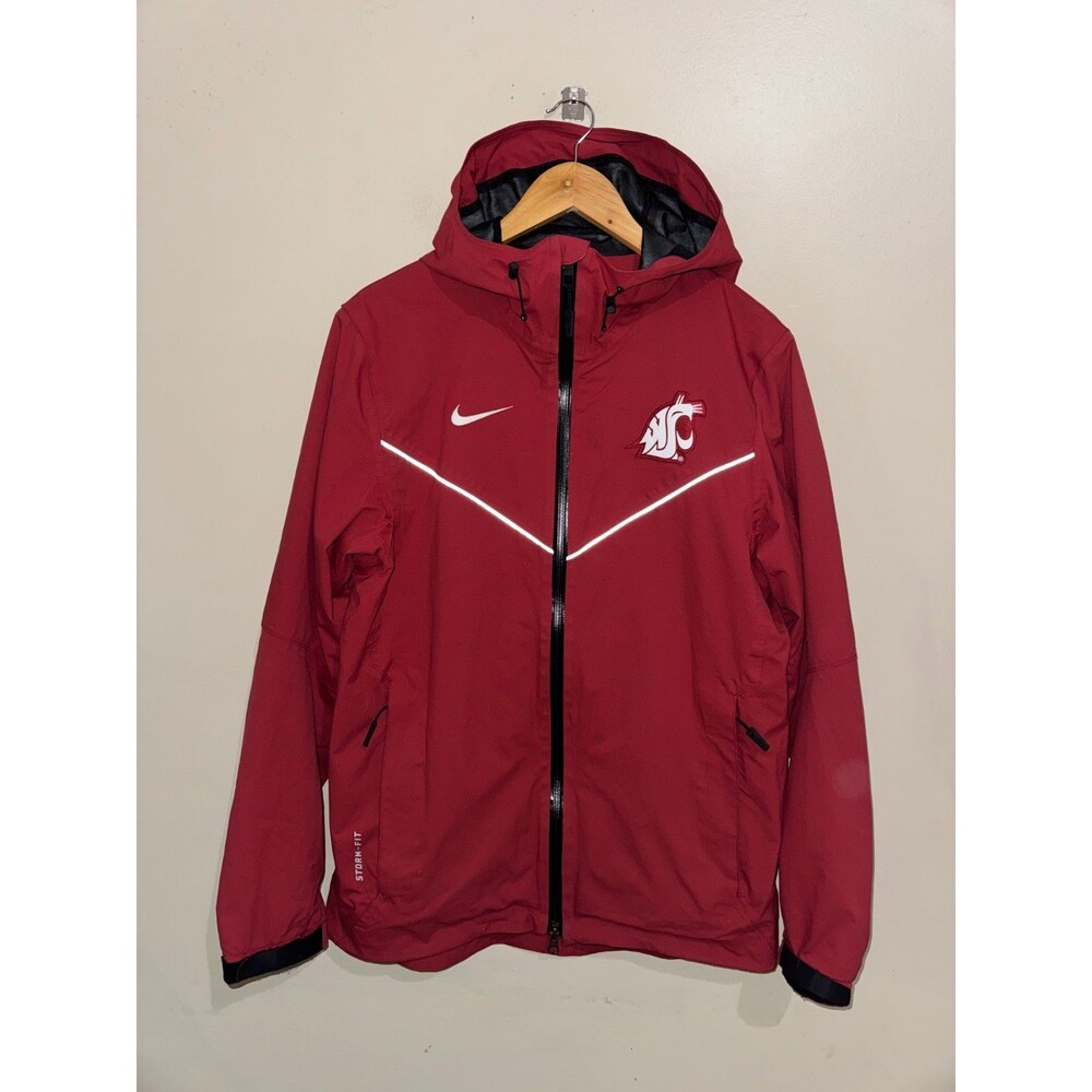 Men S Nike Washington State Cougars Football Team Issue PE Storm-FIT Rain Jacket